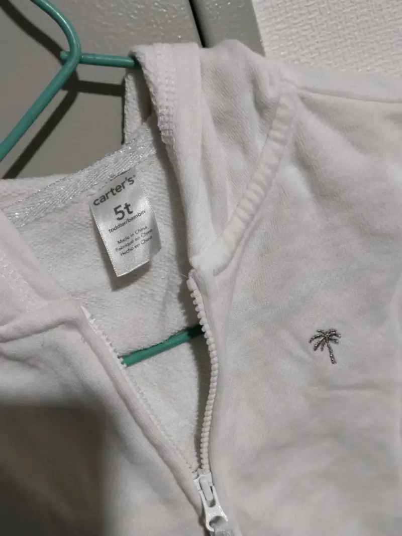 Polerón blanco para niño Carter's con capucha - 2