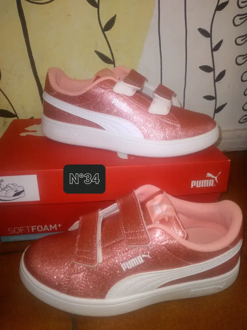 Zapatillas Niña Brillantes Puma Talla 34 - 1