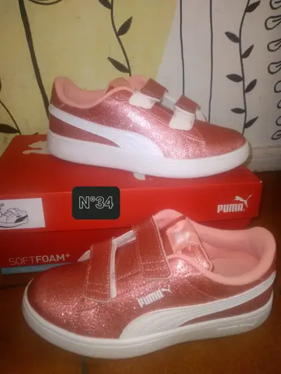 Zapatillas Niña Brillantes Puma Talla 34 - miniatura 1