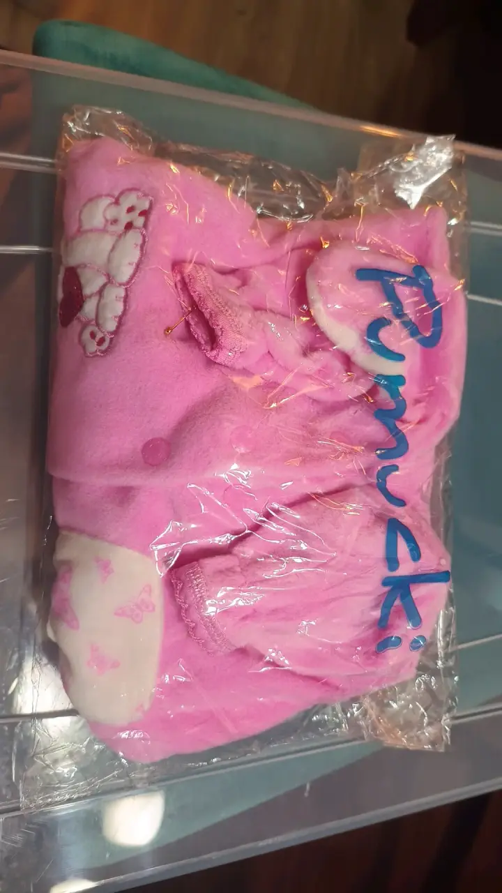 Enterito de bebé rosado con diseño de oso - 2
