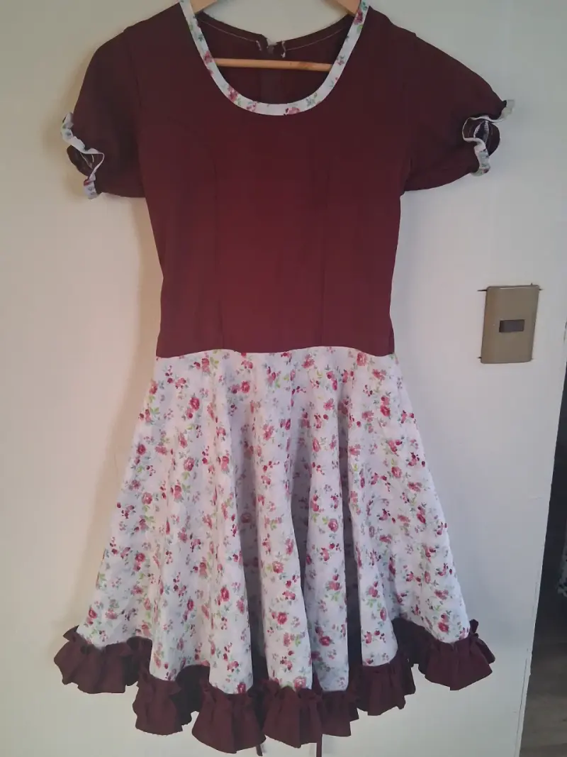 Vestido estilo vintage con encaje y lazo - 2