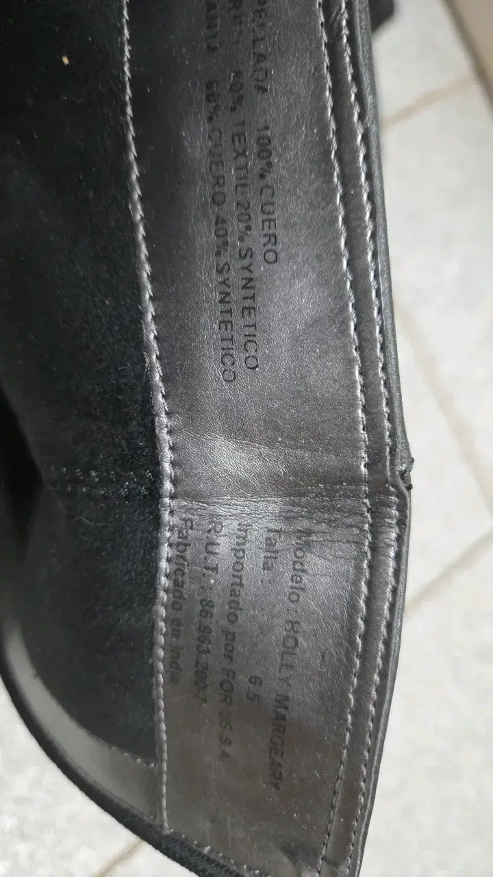 Botas negras de cuero Hush Puppies con tacón - 5