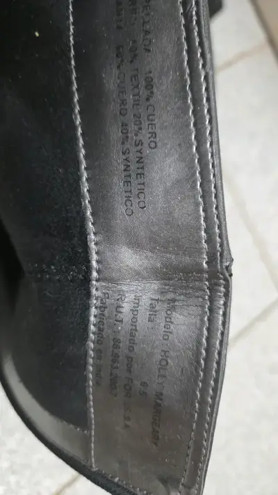 Botas negras de cuero Hush Puppies con tacón - miniatura 5