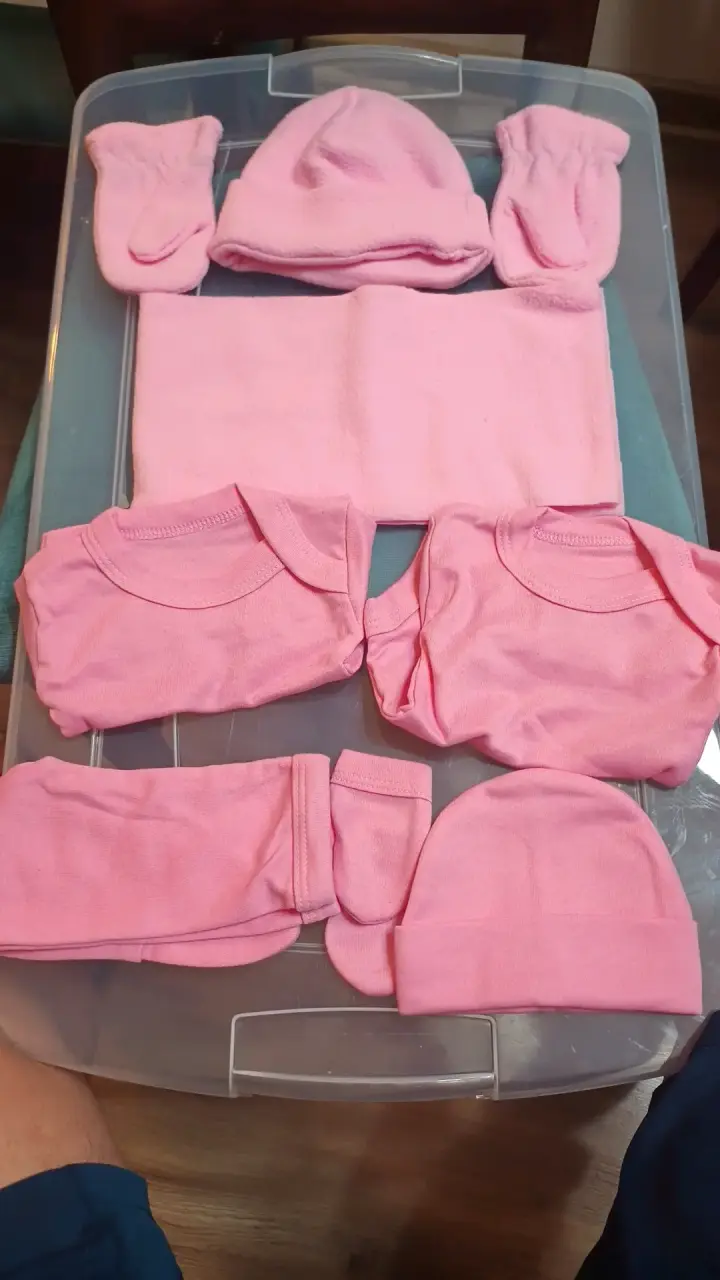 Set de ropa para recién nacido rosado