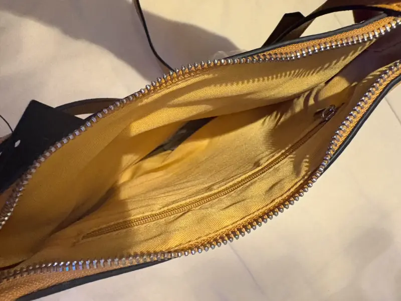 Cartera cruzada amarilla Isadora con cierre - 3