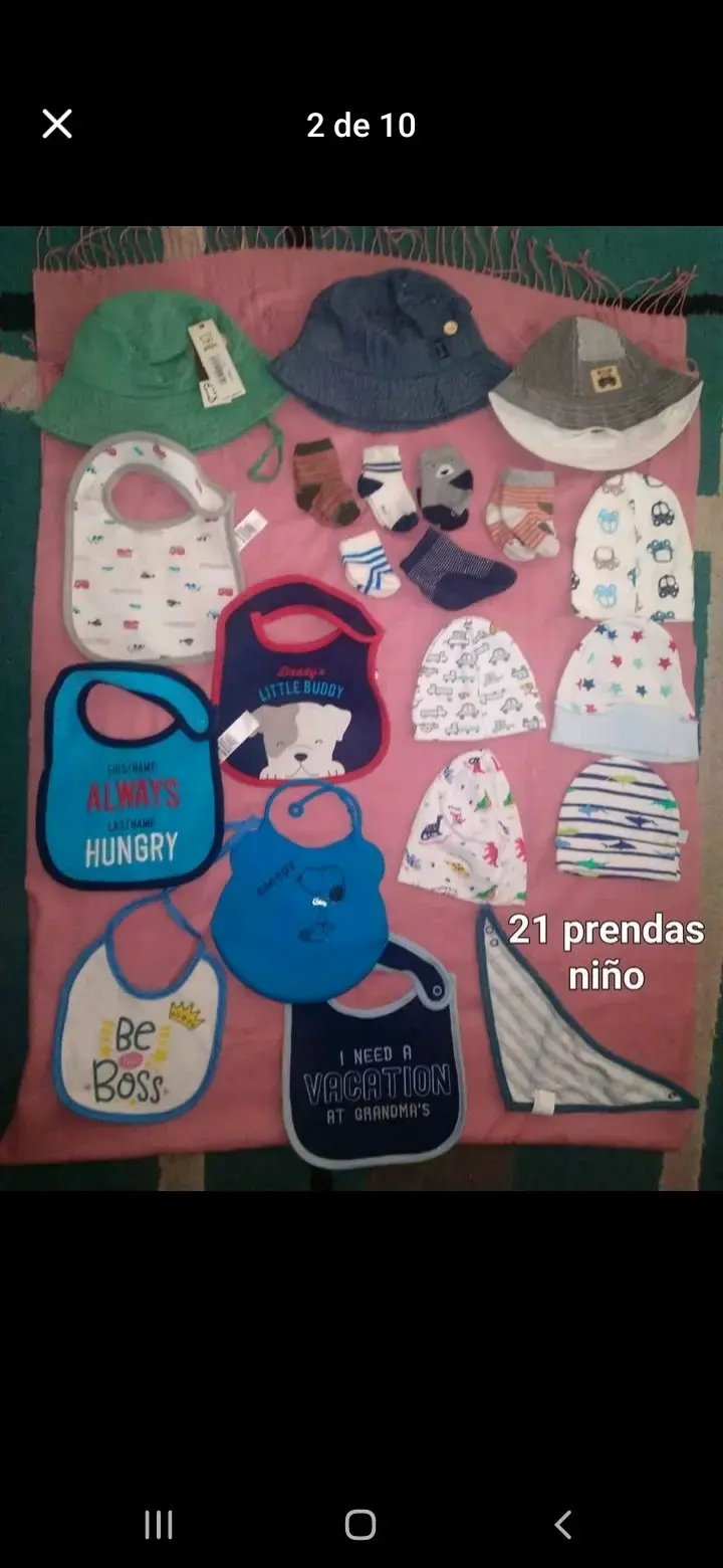 Lote de 21 prendas para bebé niño