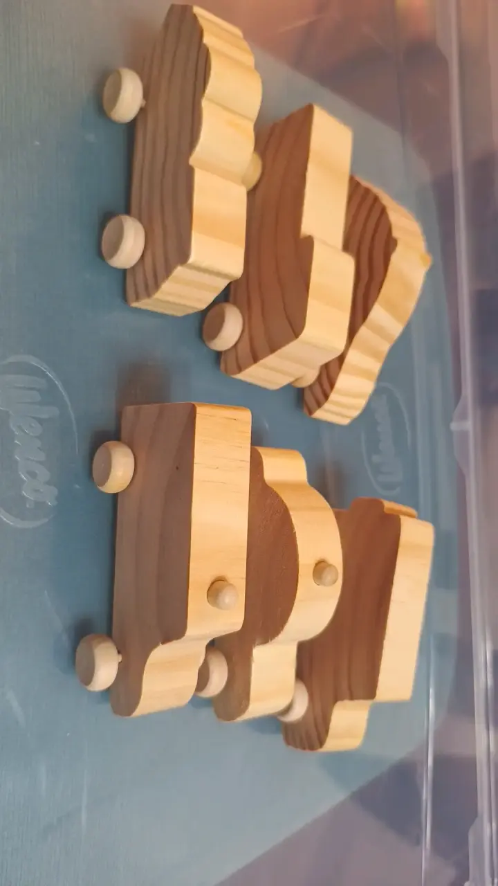 Set de autos de madera para niños - 1