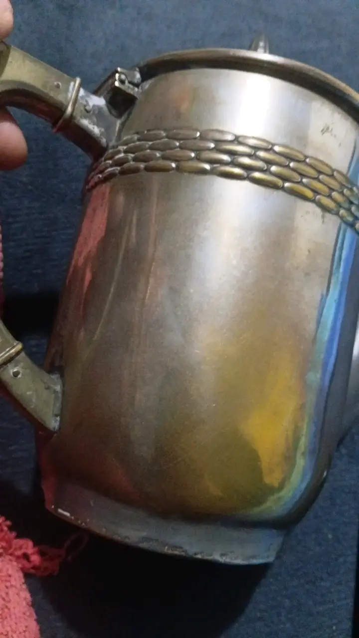 Juego de té vintage de metal con detalles decorativos - 5
