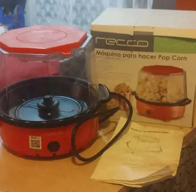 Máquina para hacer Pop Corn Recco roja - miniatura 3