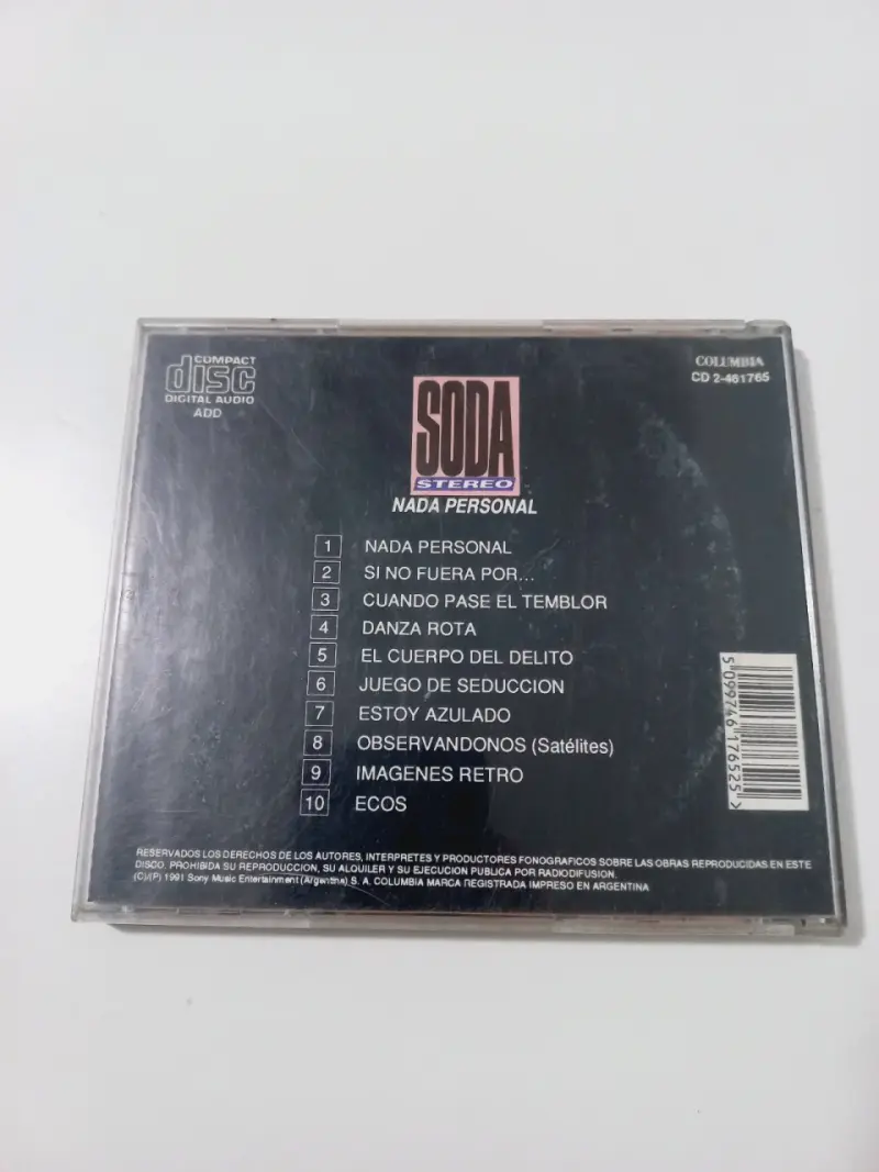 CD de música Soda Stereo Nada Personal - 4