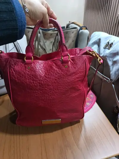Bolso de cuero magenta / berri Marc by Marc Jacobs - miniatura 1