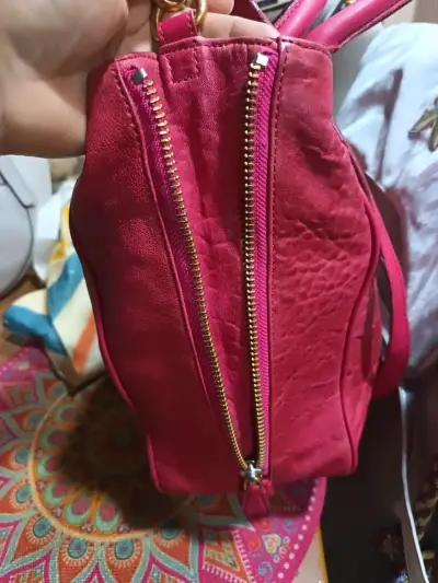 Bolso de cuero magenta / berri Marc by Marc Jacobs - miniatura 5