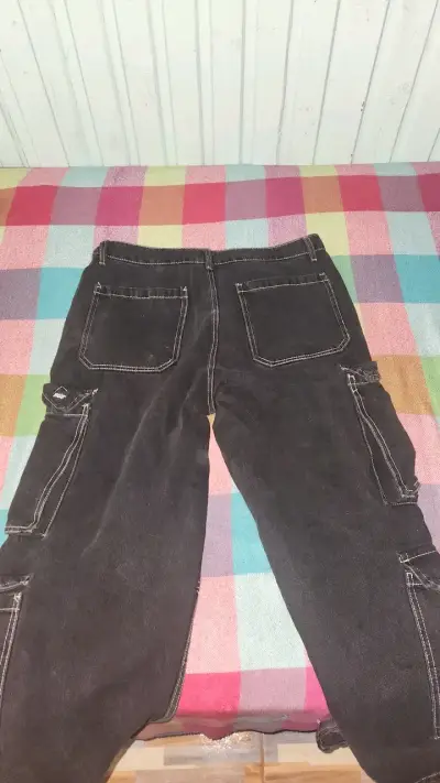 Pantalon baggys color negro - miniatura 2
