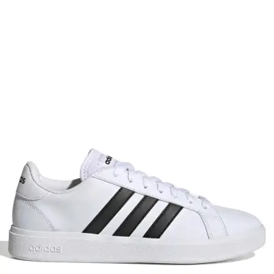 Zapatillas deportivas blancas Adidas con rayas negras - miniatura 1