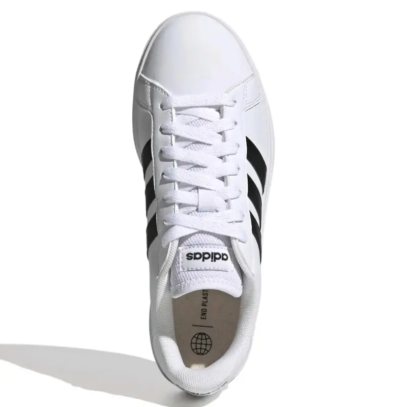 Zapatillas deportivas blancas Adidas con rayas negras - 2