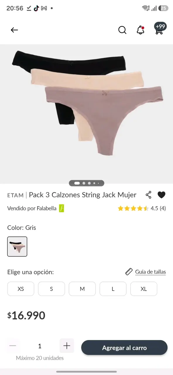 Pack de calzones Etam XS - 2