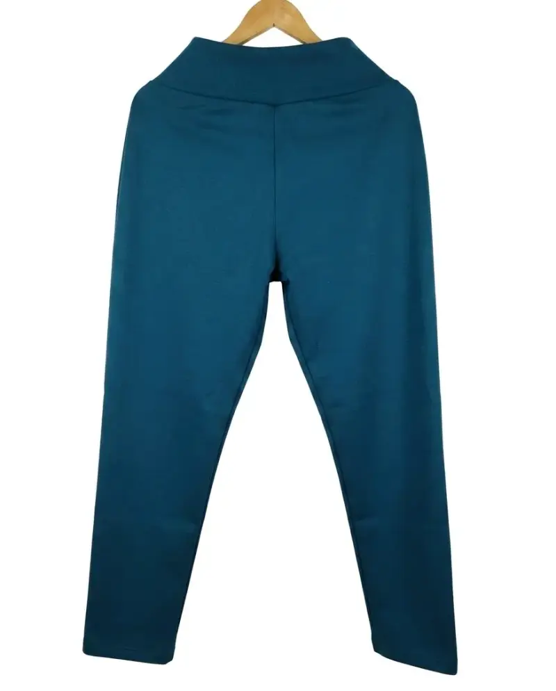 Leggins azul oscuro con cierres decorativos - 2