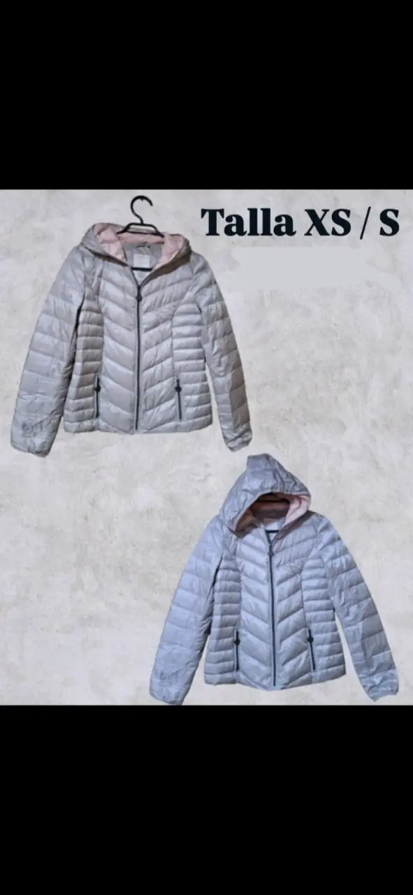 Chaqueta gris con capucha talla XS/S