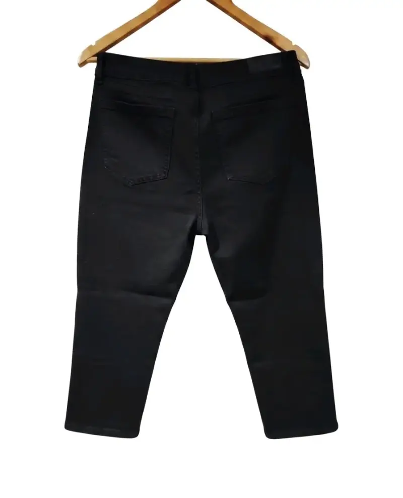 Pantalones negros de mezclilla para mujer - 2