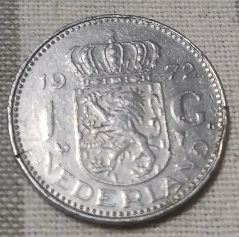 Moneda de 1 Gulden de 1972 Países Bajos - 2
