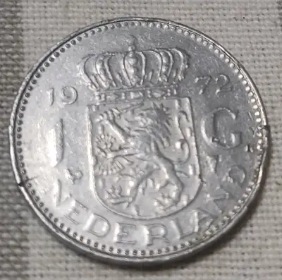 Moneda de 1 Gulden de 1972 Países Bajos - miniatura 2