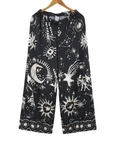 Pantalones anchos estampados astronómicos - miniatura 1