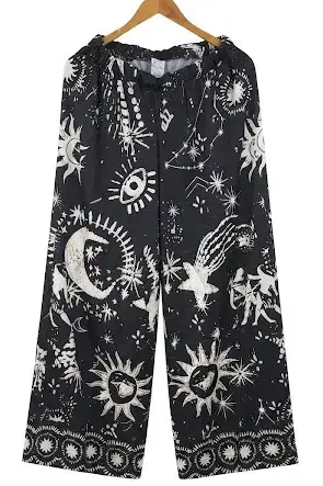 Pantalones anchos estampados astronómicos - miniatura 2