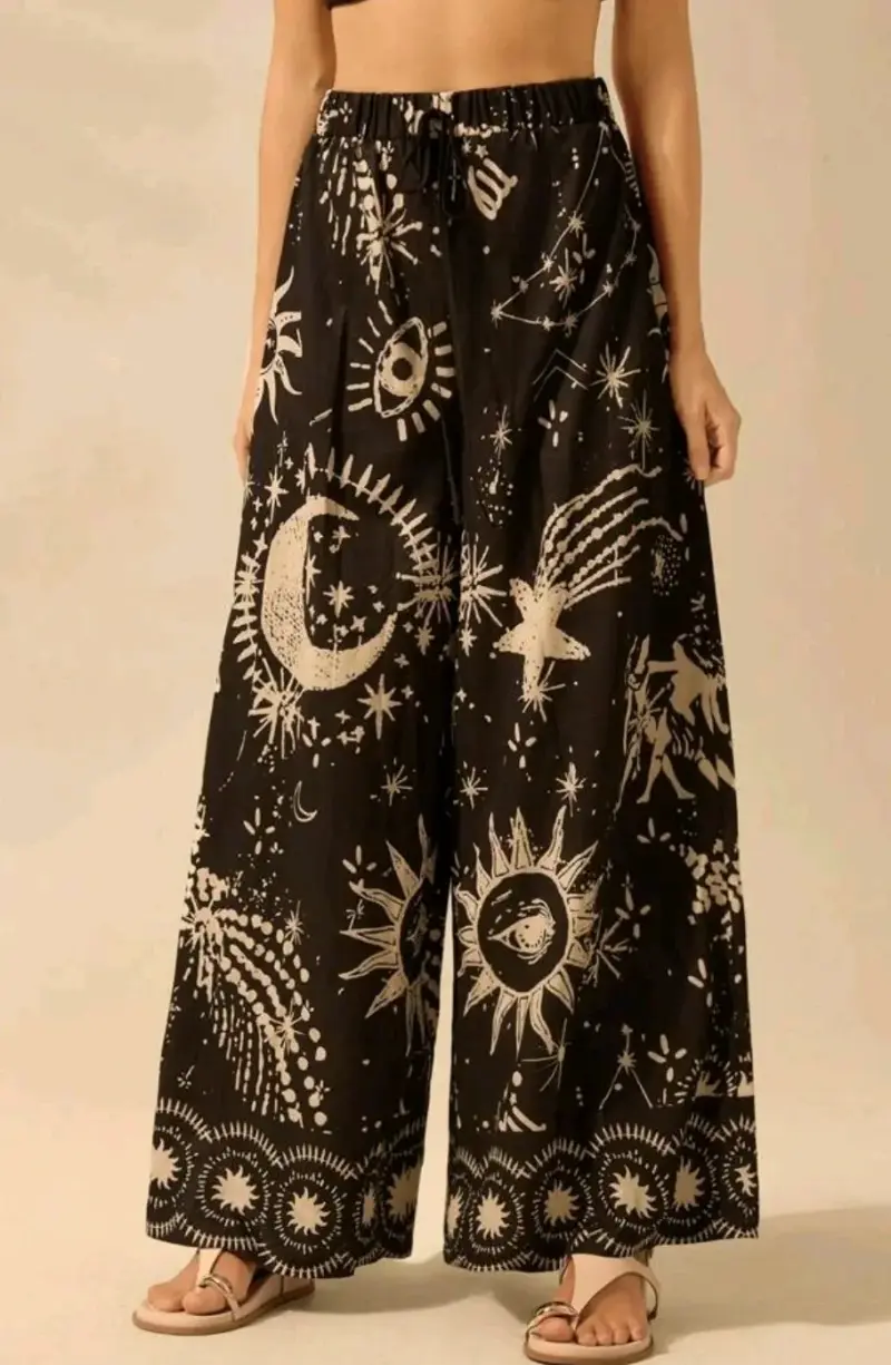 Pantalones anchos estampados astronómicos - 3