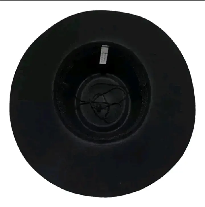 Sombrero de ala ancha negro con borla - 2
