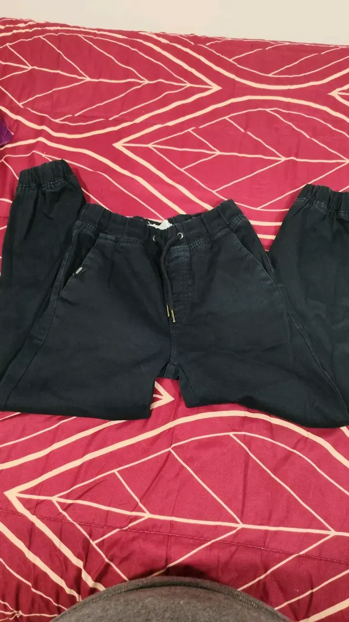 Jogger negros para niños talla 10 - 2