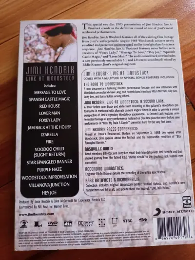 Colección Definitiva 2 DVD Jimi Hendrix Live at Woodstock - miniatura 5