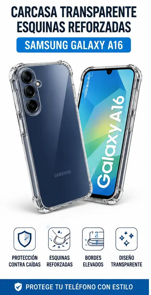 Carcasa transparente para Samsung Galaxy A16