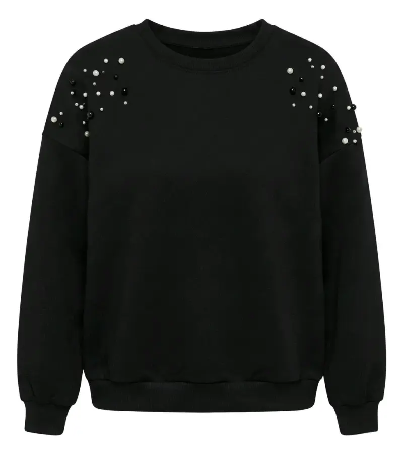 Polerón negro con perlas decorativas - 2