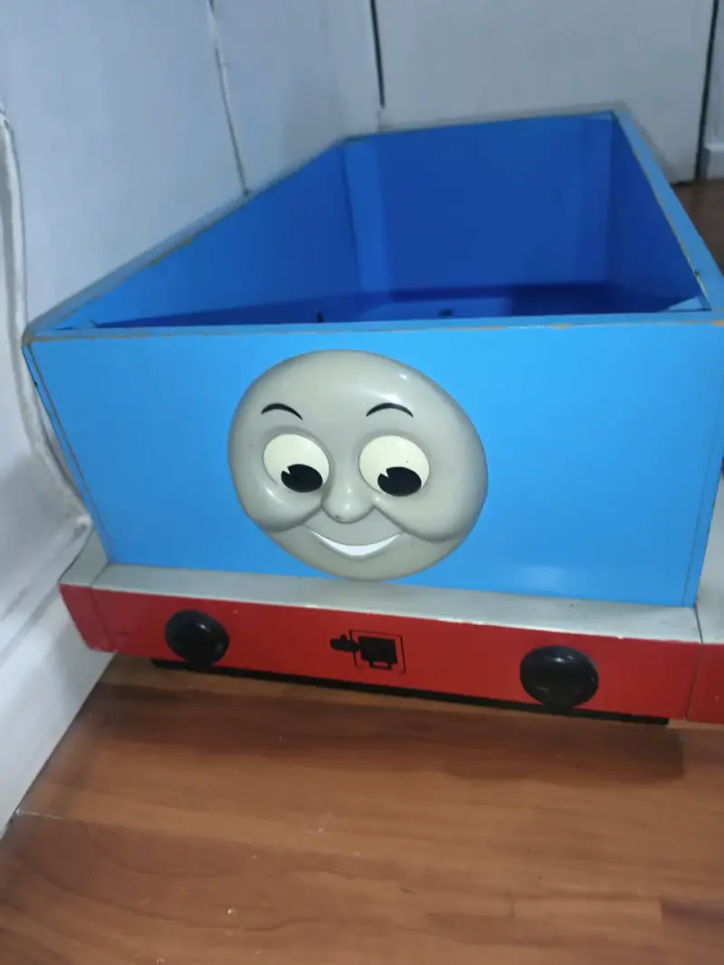 Baúl tren Thomas azul de madera - 3