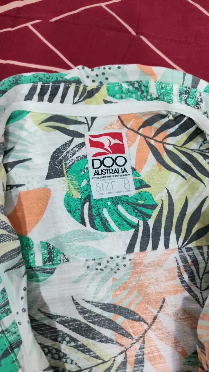 Camisa estampada tropical Doo Australia talla 8 - 2