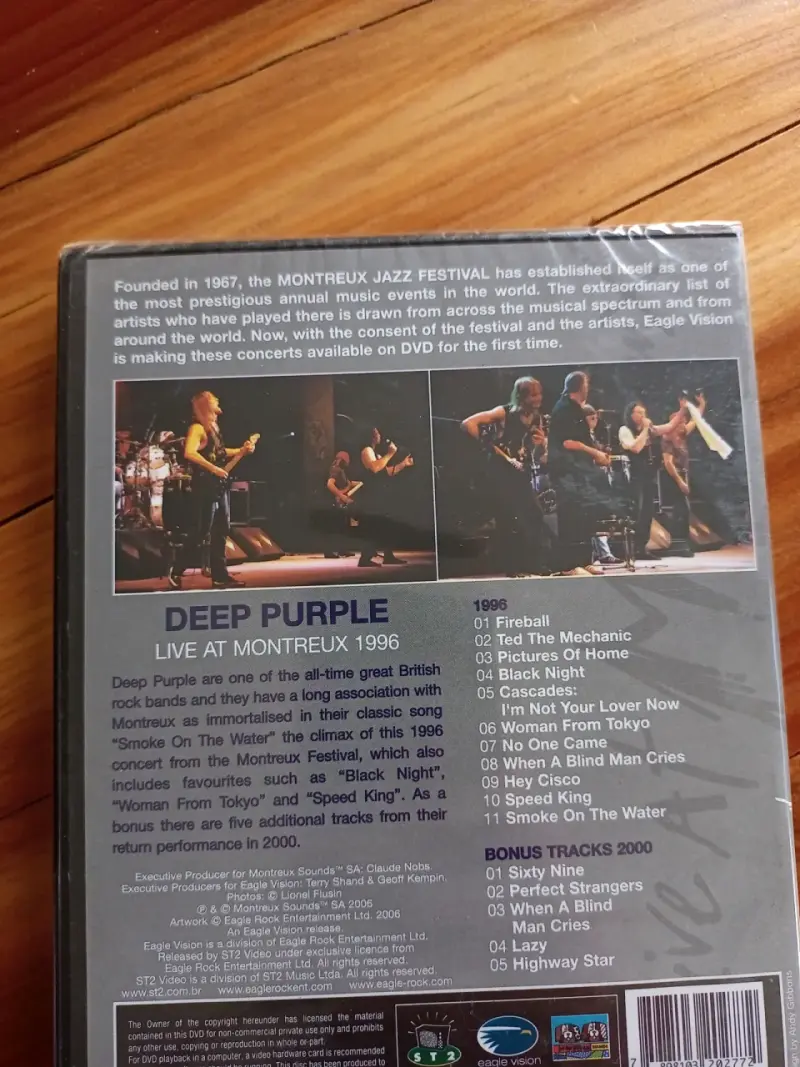 DVD Deep Purple Live at Montreux 1996 - 2