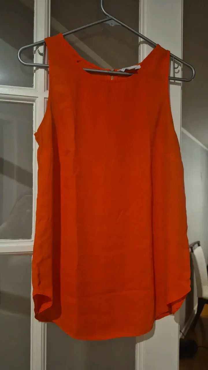 Blusa sin mangas naranja para mujer - 1