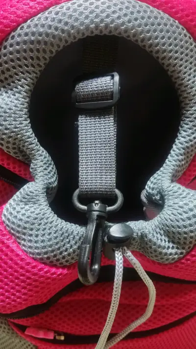 Mochila para transportar perros, rosa y gris - miniatura 2