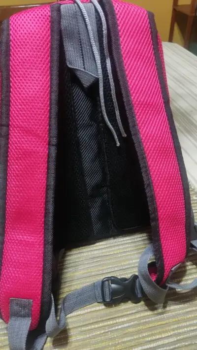 Mochila para transportar perros, rosa y gris - miniatura 3