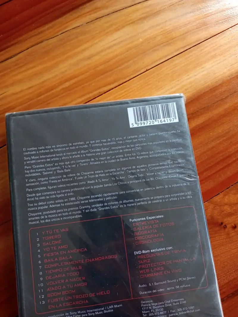 DVD Chayanne Grandes Éxitos Sony Music - 2