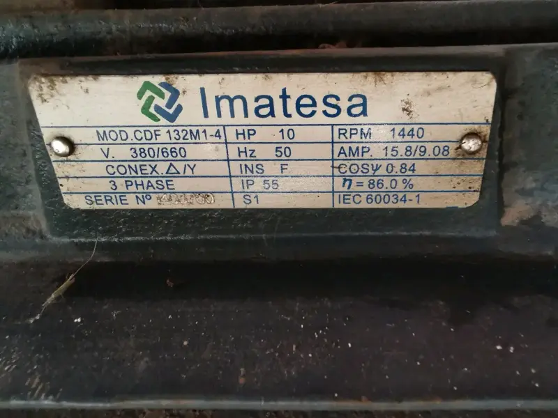 Motor eléctrico trifásico Imatesa 10HP - 3