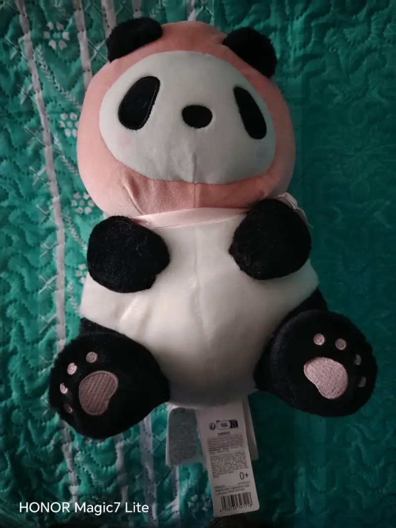 Peluche de panda rosa y blanco suave nuevo