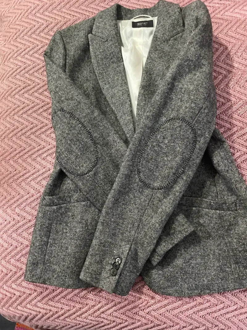 Blazer de lana gris para mujer Esprit - 2