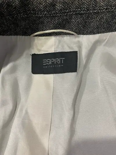 Blazer de lana gris para mujer Esprit - miniatura 4