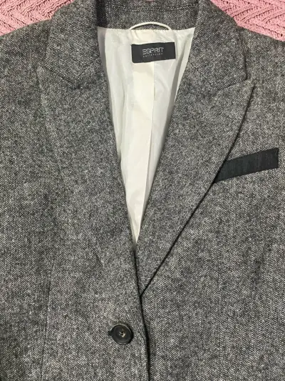 Blazer de lana gris para mujer Esprit - miniatura 5