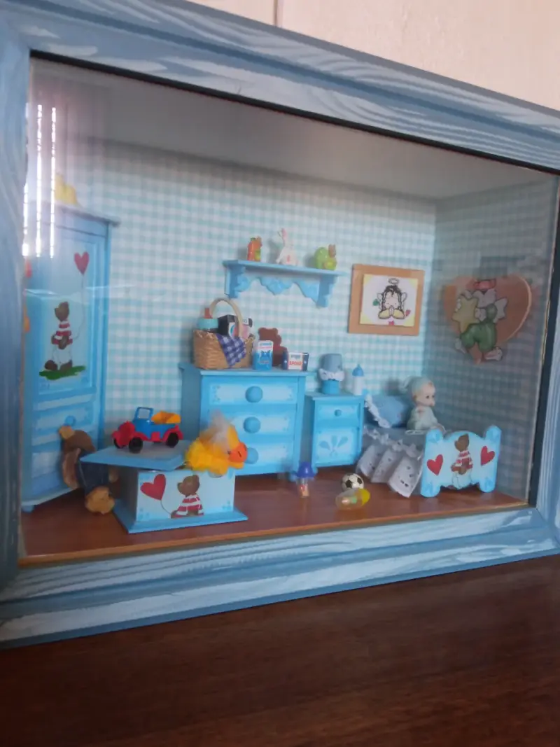 Cuadro decorativo infantil en miniatura azul - 4