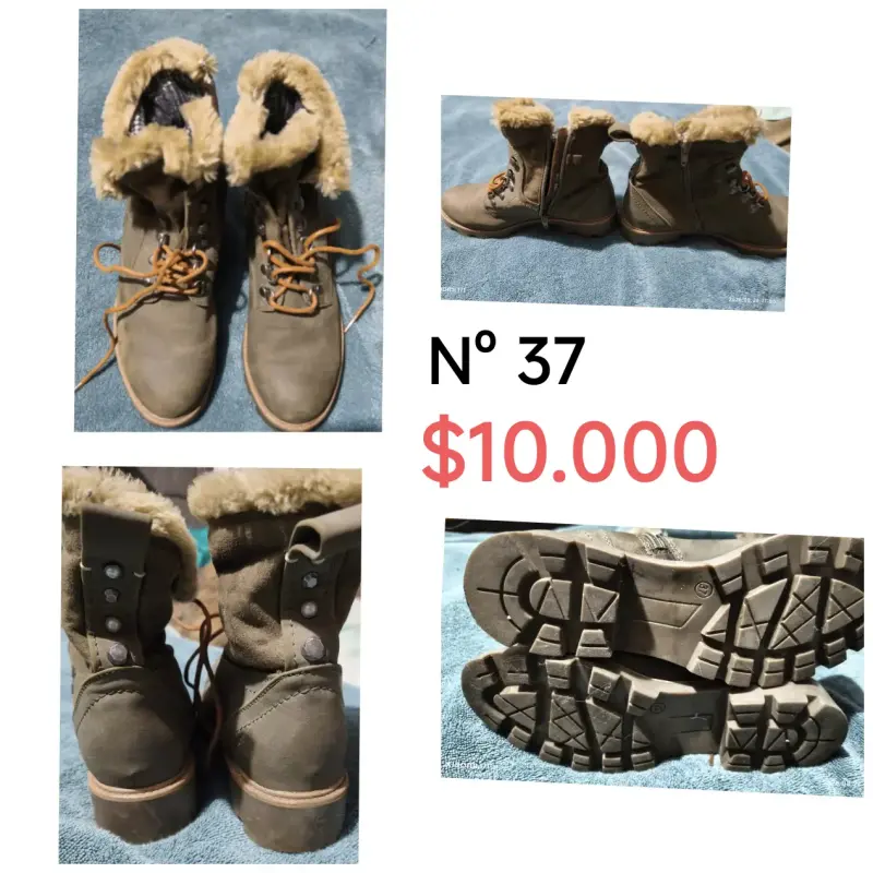 Botas de invierno con forro de piel talla 37 - 1