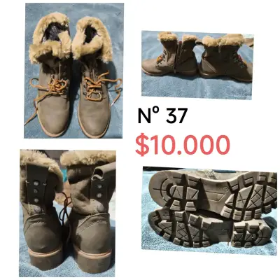 Botas de invierno con forro de piel talla 37 - miniatura 1