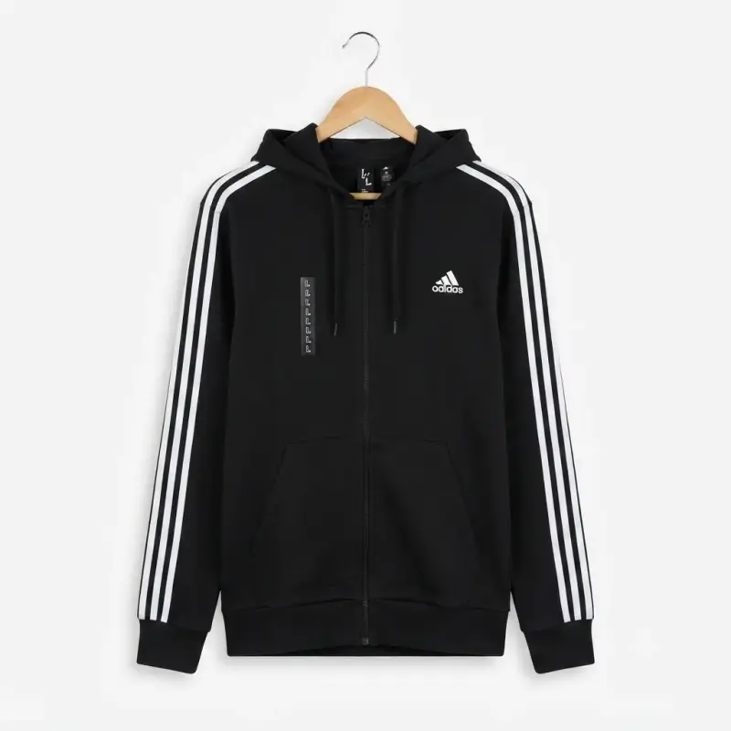 Polerón Adidas negro con cierre - TALLA L - NUEVO - 1
