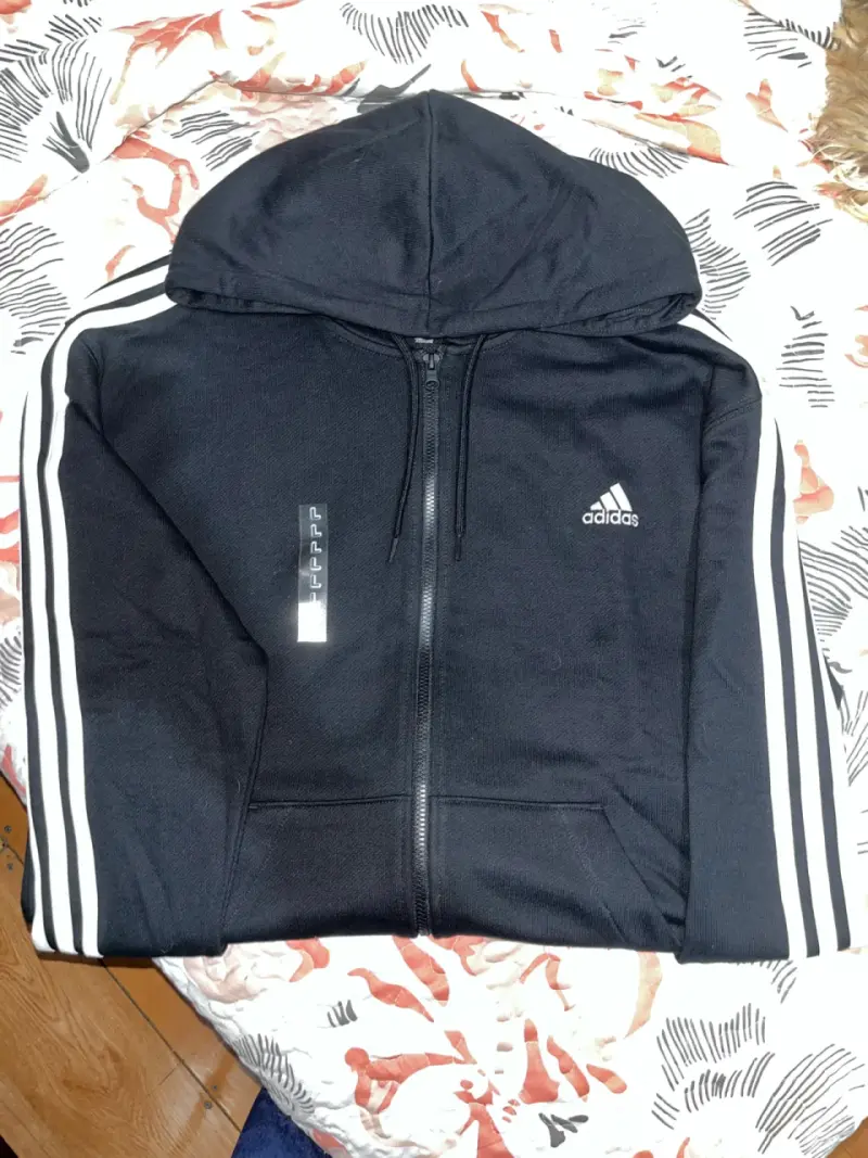 Polerón Adidas negro con cierre - TALLA L - NUEVO - 2